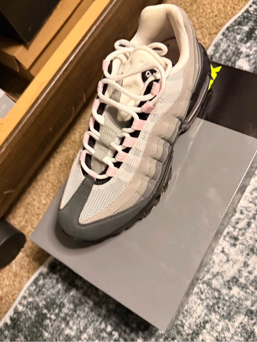 Nike Air Max 95 Gray with Pink Accents